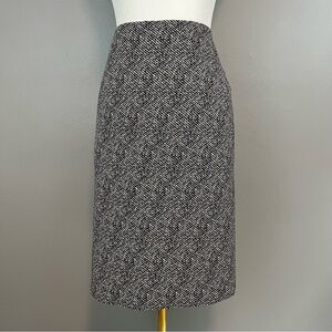 MAX MARA Cotton Blend Straight Pencil Skirt Knee Length Black Size 12 US 48 IT